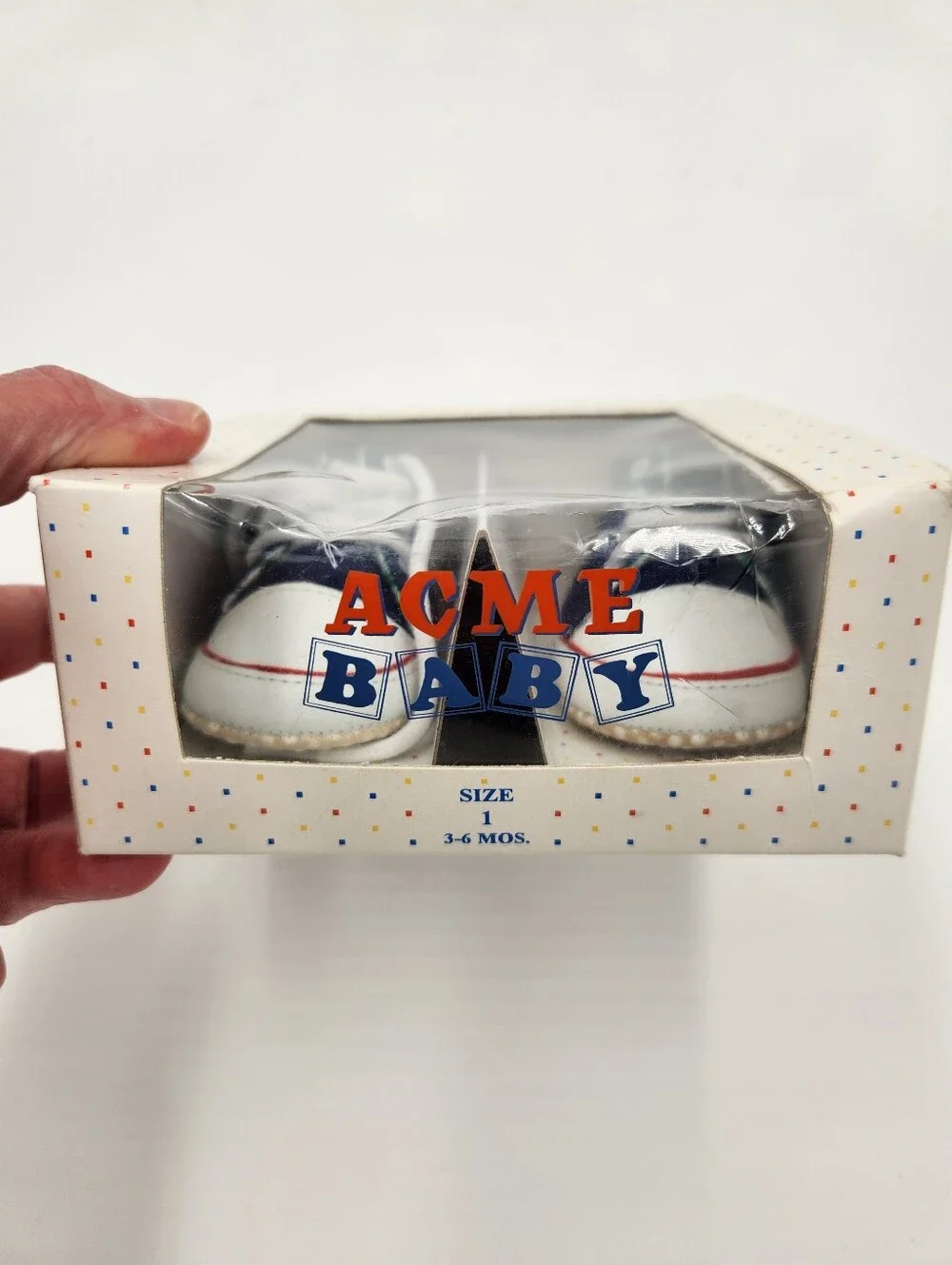 Acme Baby Taz Tasmanian Devil Crib Shoes Size 1 3-6 Months Vintage